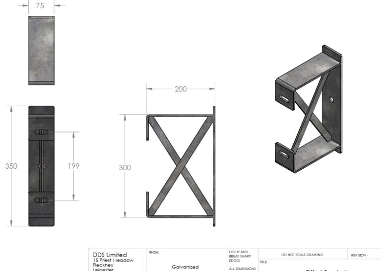 Armco Off Set Bracket - Armco Barrier Supplies